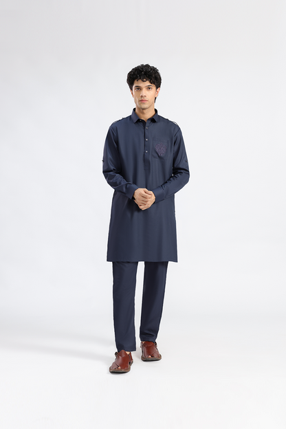 Regular Navy Kurta Pajama