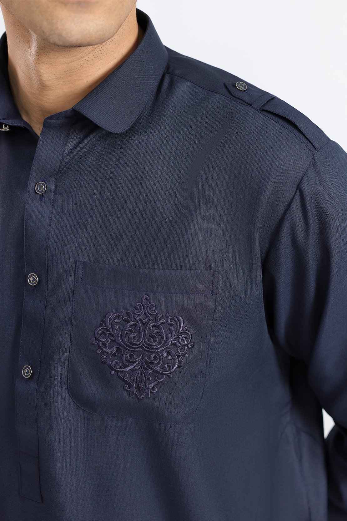 Regular Navy Kurta Pajama