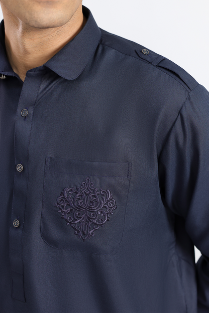 Regular Navy Kurta Pajama