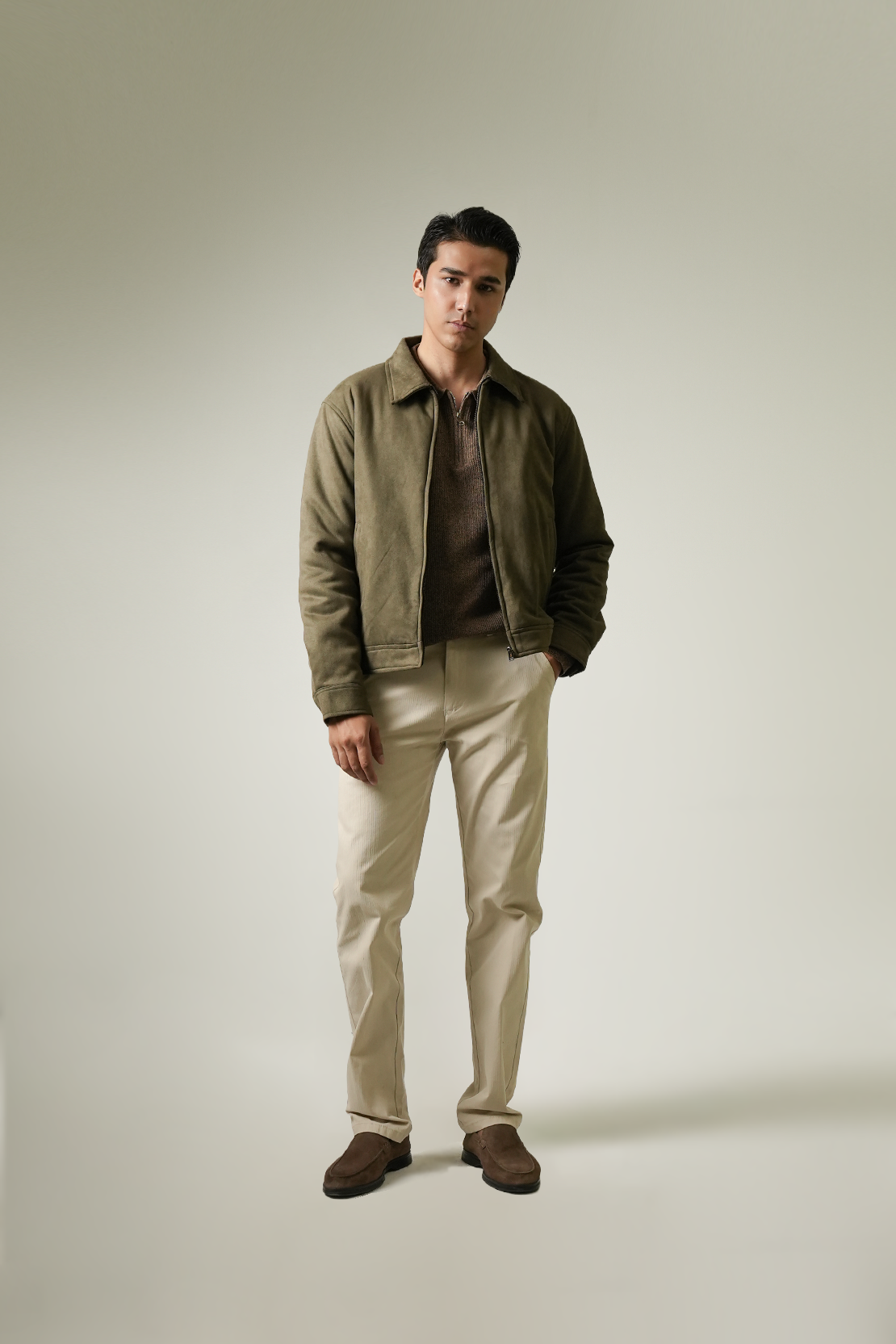 Regular Fit Suede Jacket