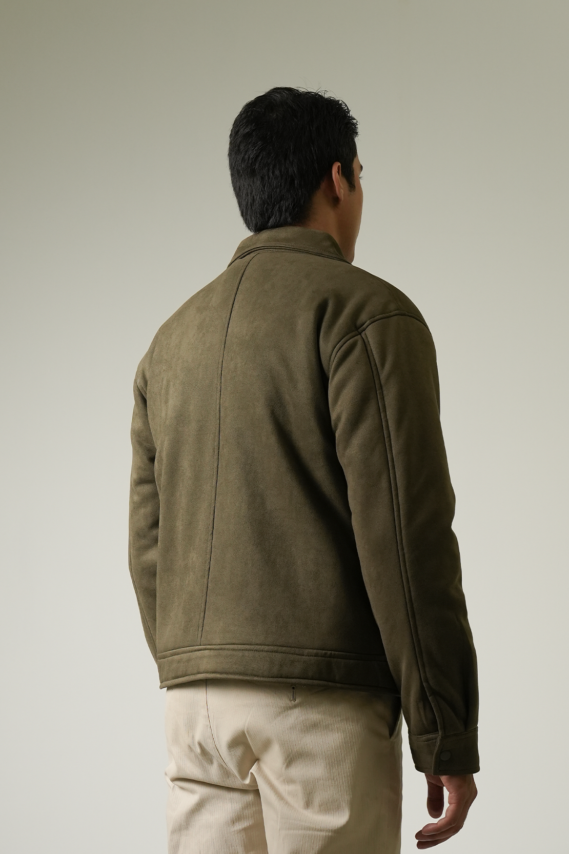 Regular Fit Suede Jacket