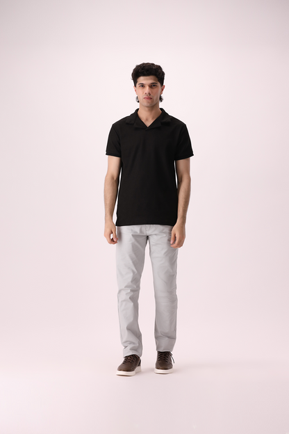 Johnny Collar Striped Polo
