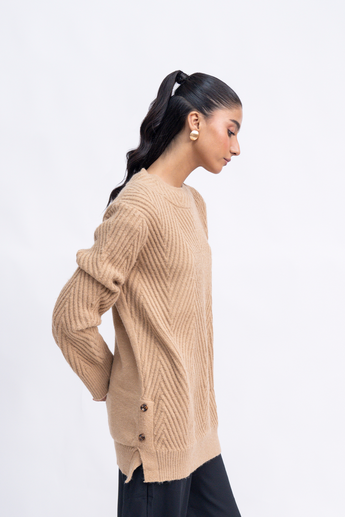 Ladies Striped Sweater