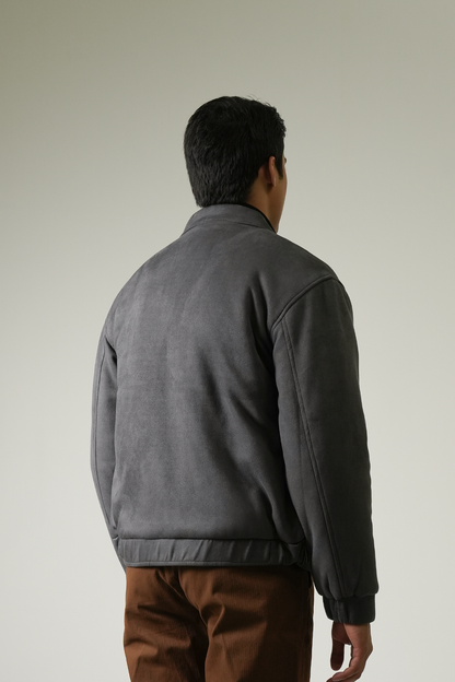 Suede Bomber Jacket
