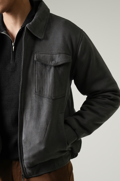 Suede Bomber Jacket