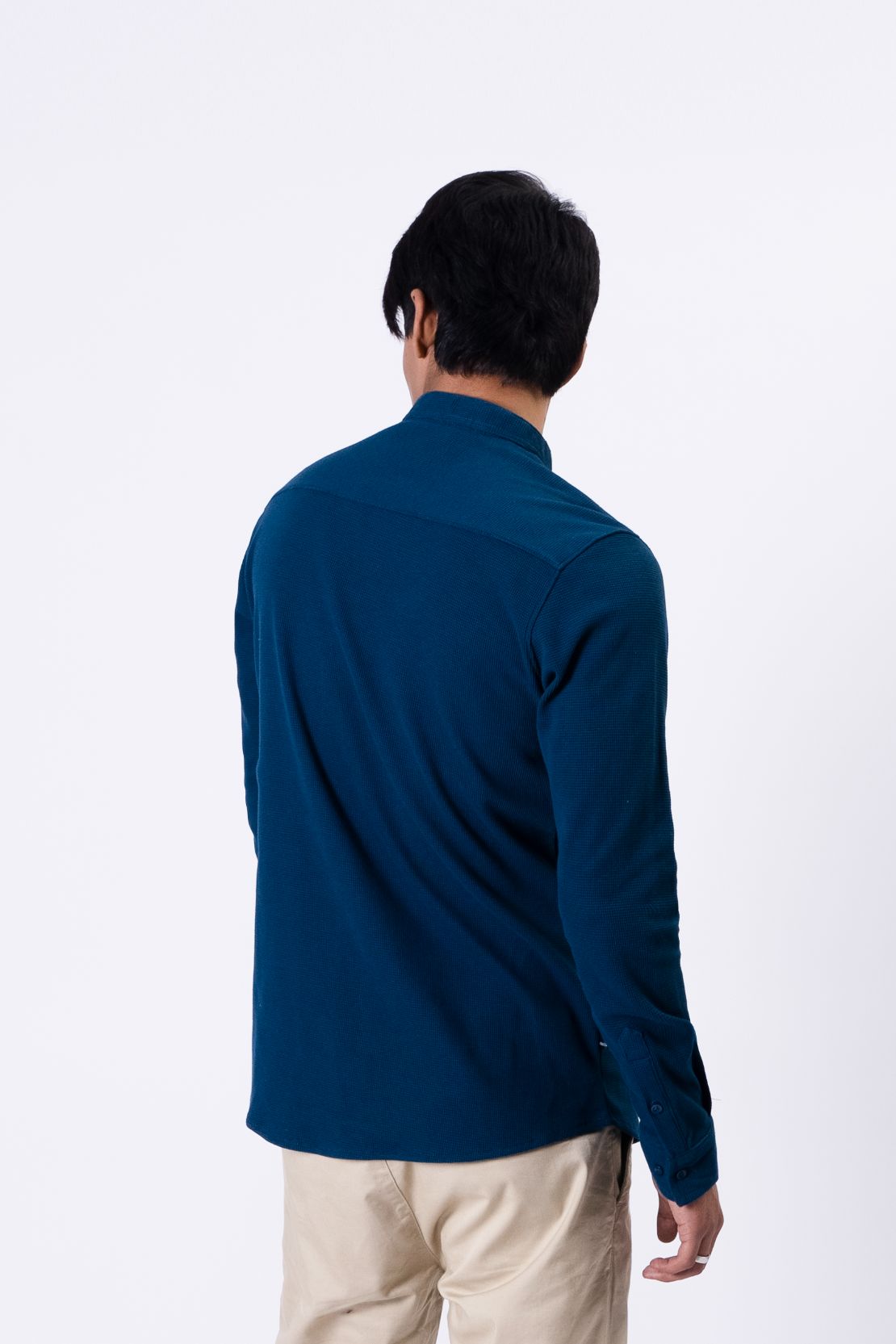 Men Ban Collar Casual Shirt