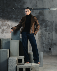 FAUX SUEDE BIKER SUEDE