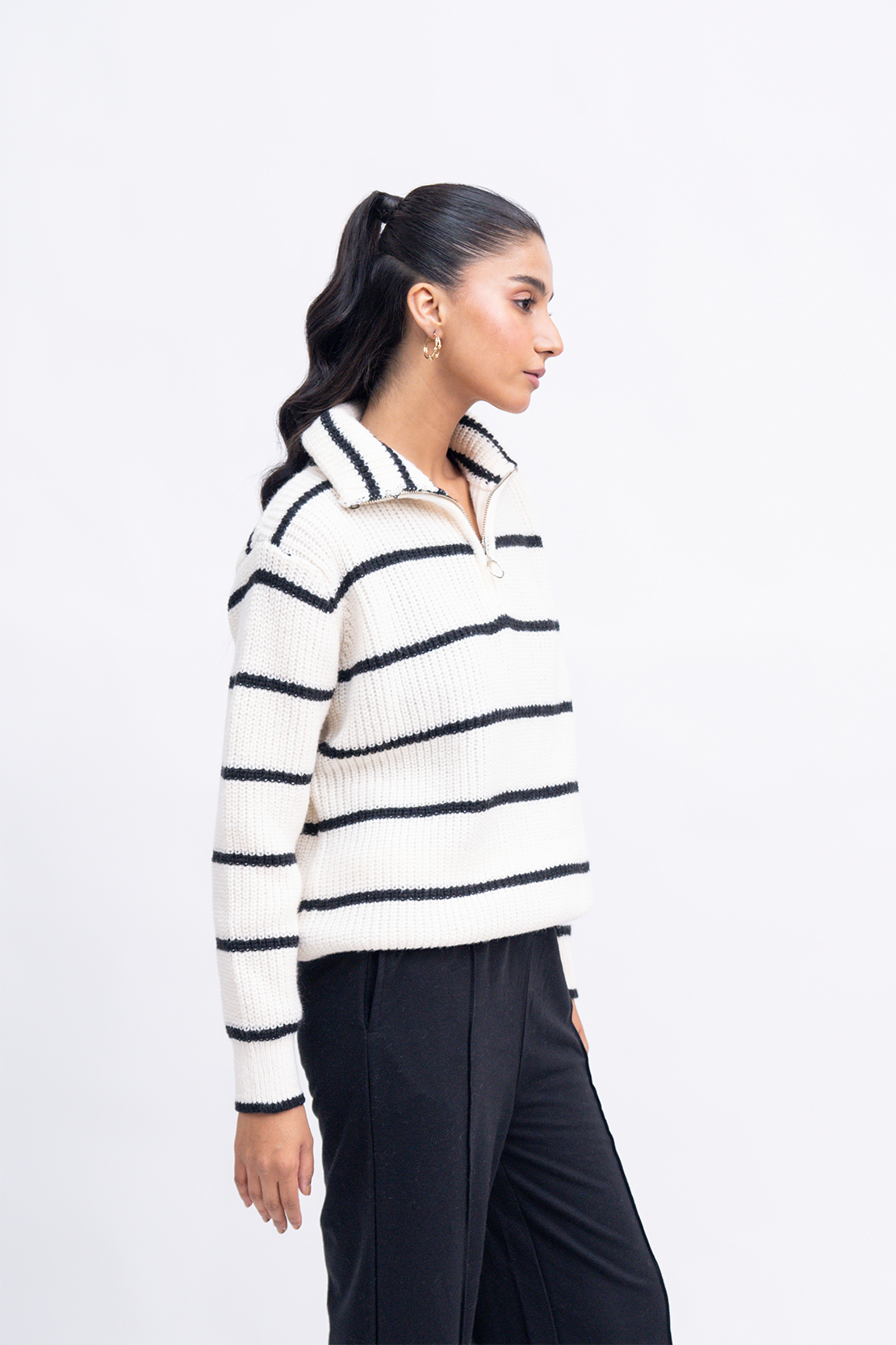 Ladies Striped Sweater