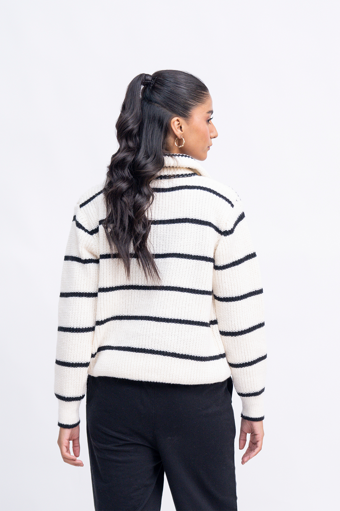 Ladies Striped Sweater