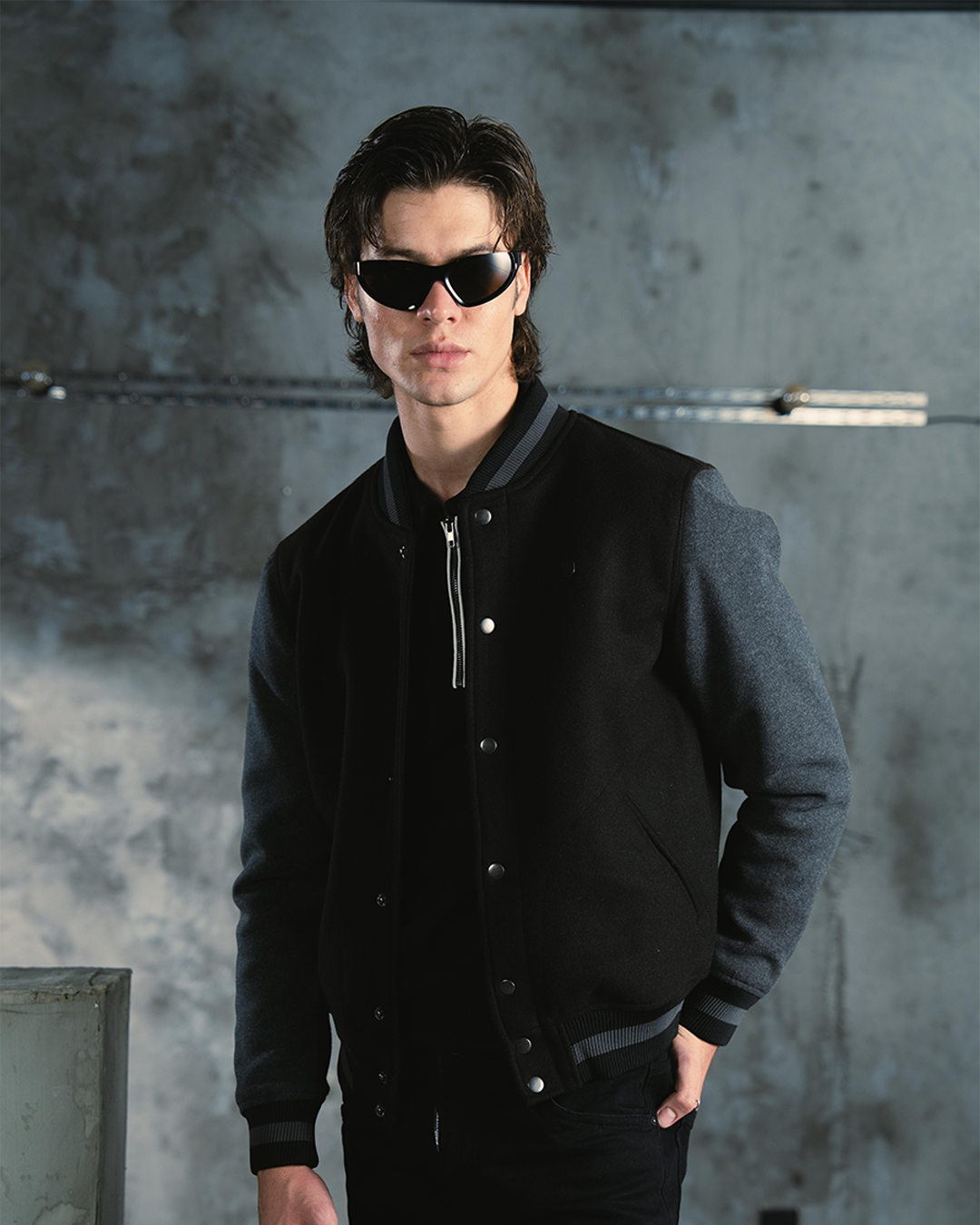 Varsity bomber jacket