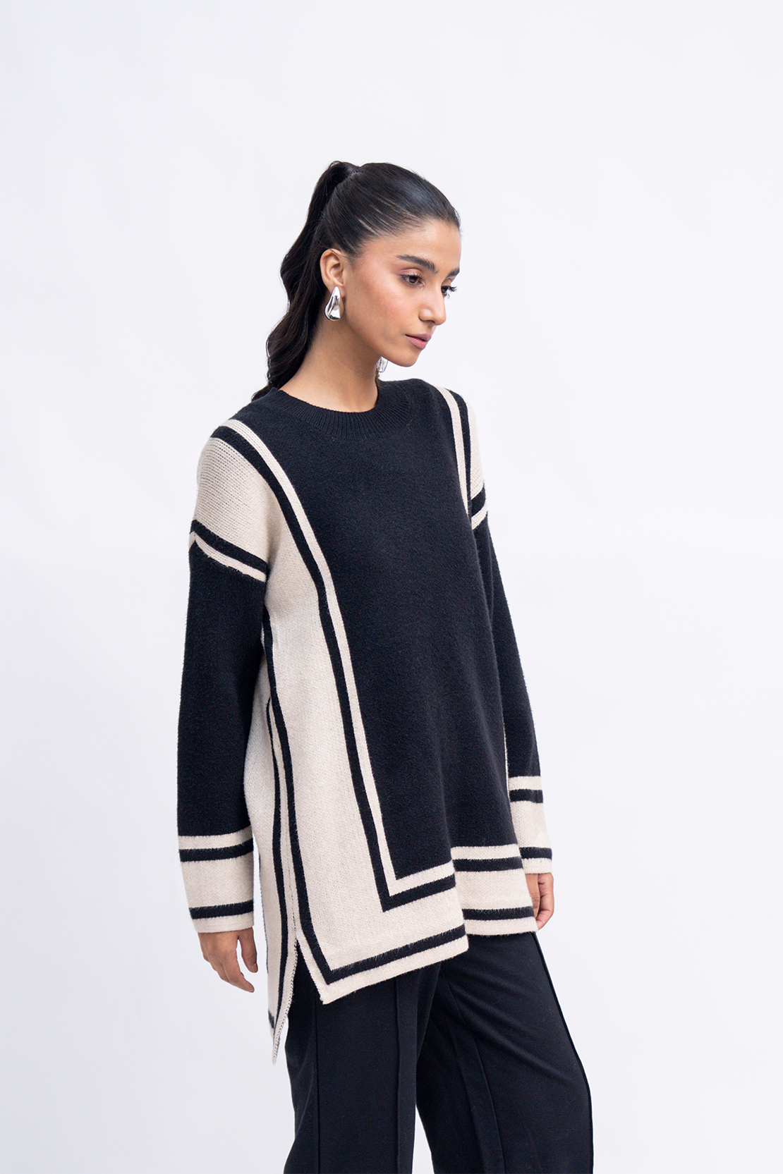 Ladies Striped Sweater