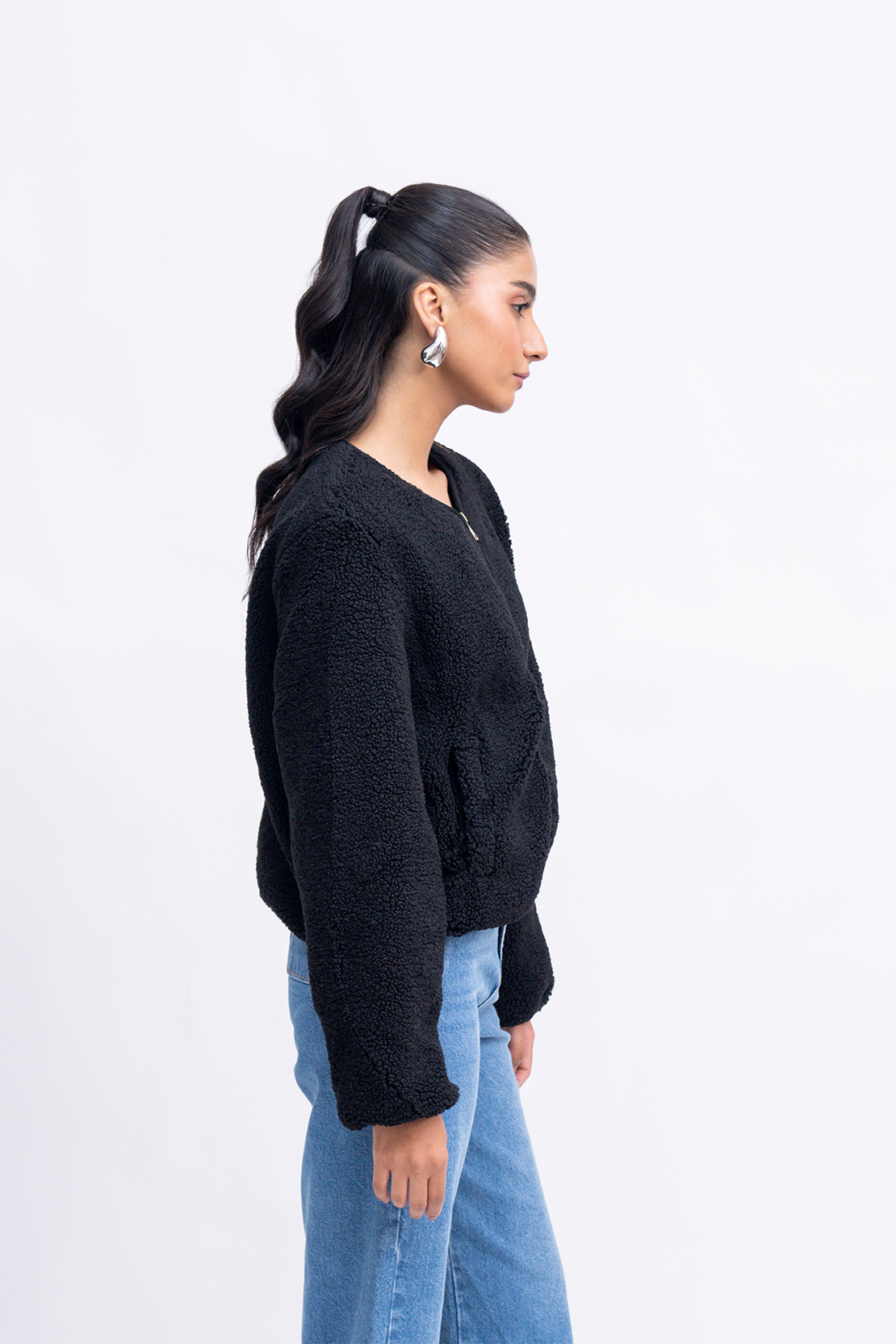 TEXTURED FUR JAcket