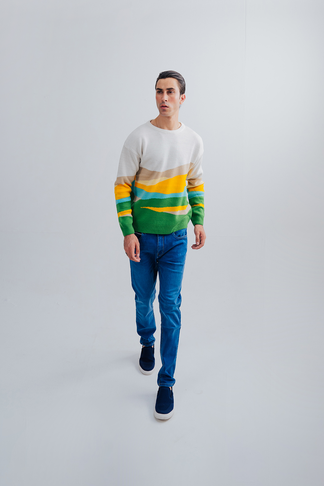 Men Contrast Sweater