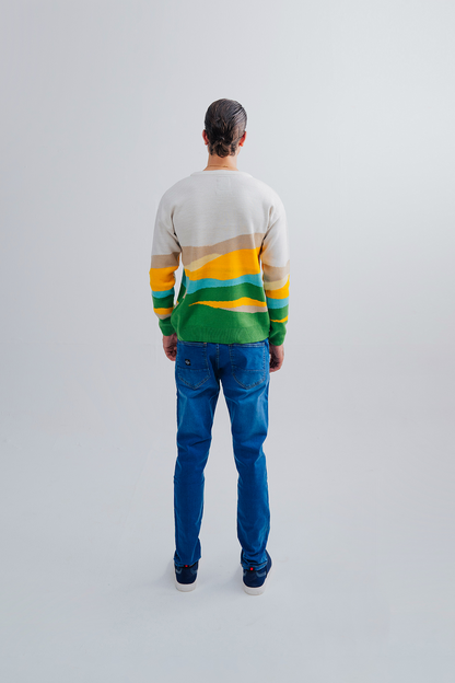 Men Contrast Sweater