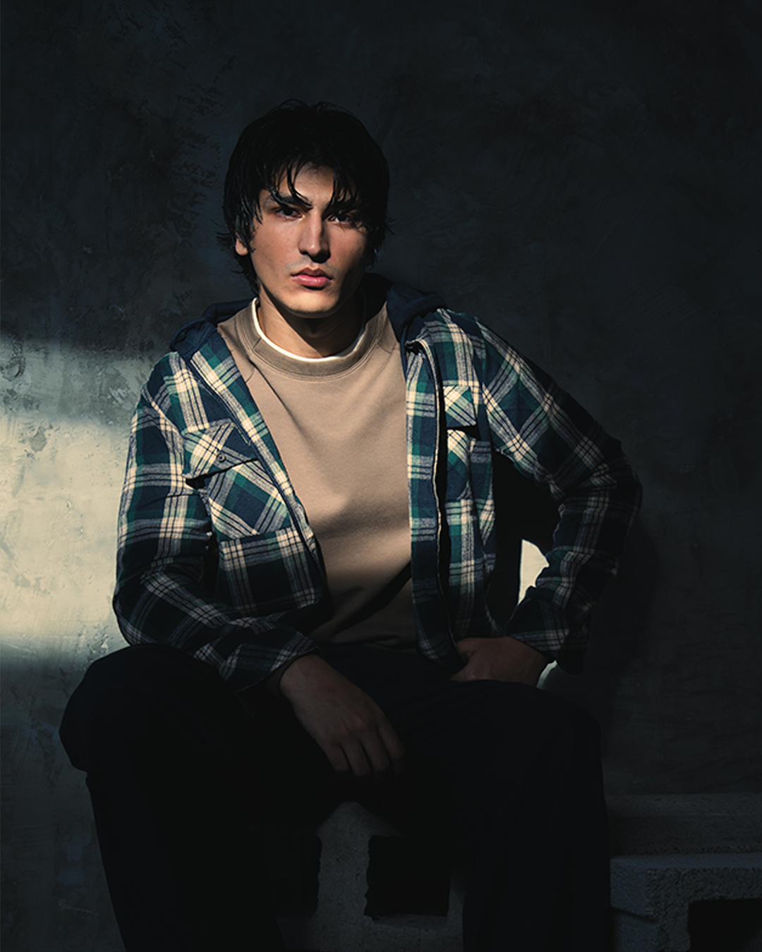 FLANNEL HOODED SHACKET