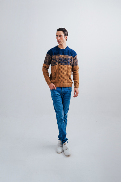 KNITTED STRIPED SWEATER