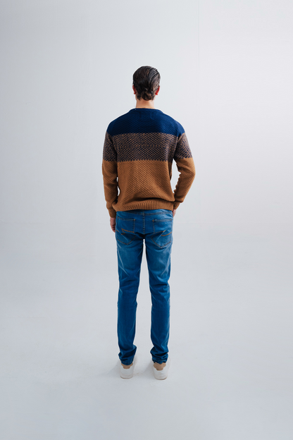 KNITTED STRIPED SWEATER