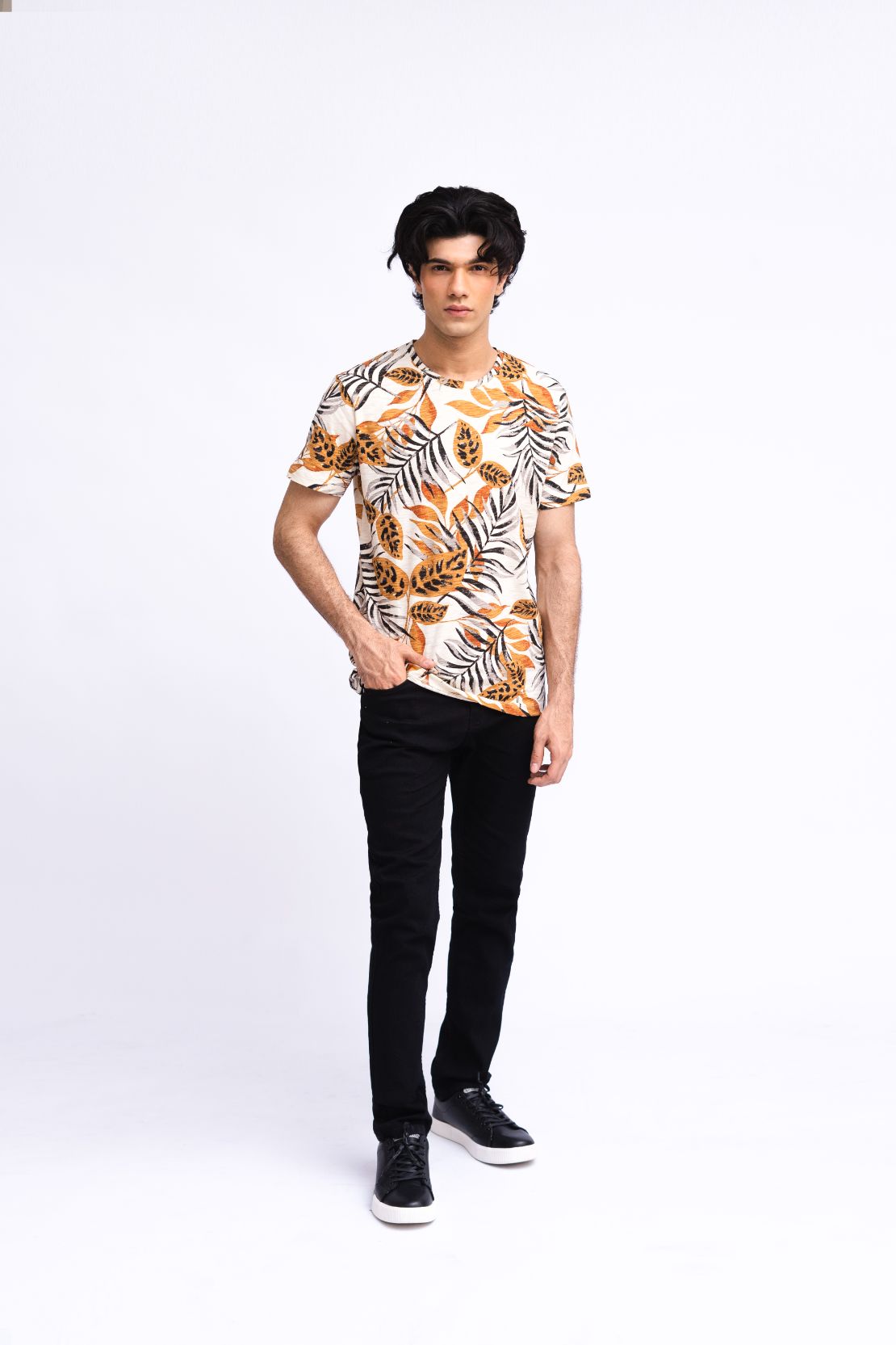 Men Floral Print Tee