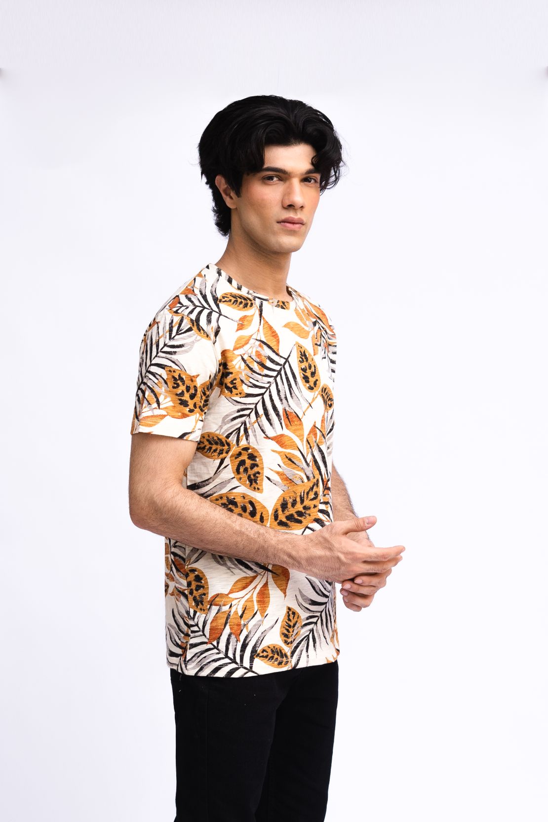 Men Floral Print Tee