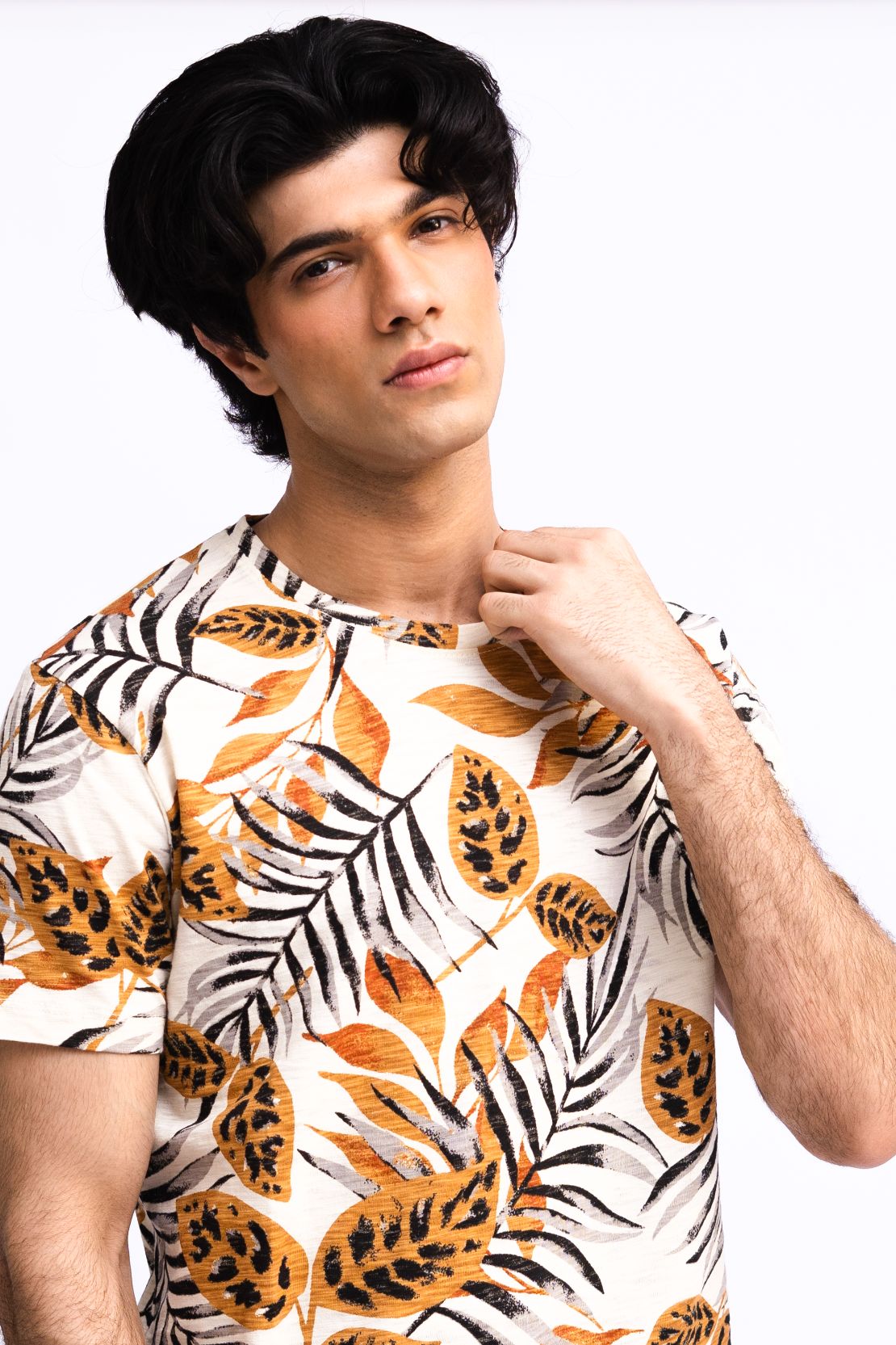 Men Floral Print Tee