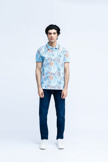 Floral Print Polo