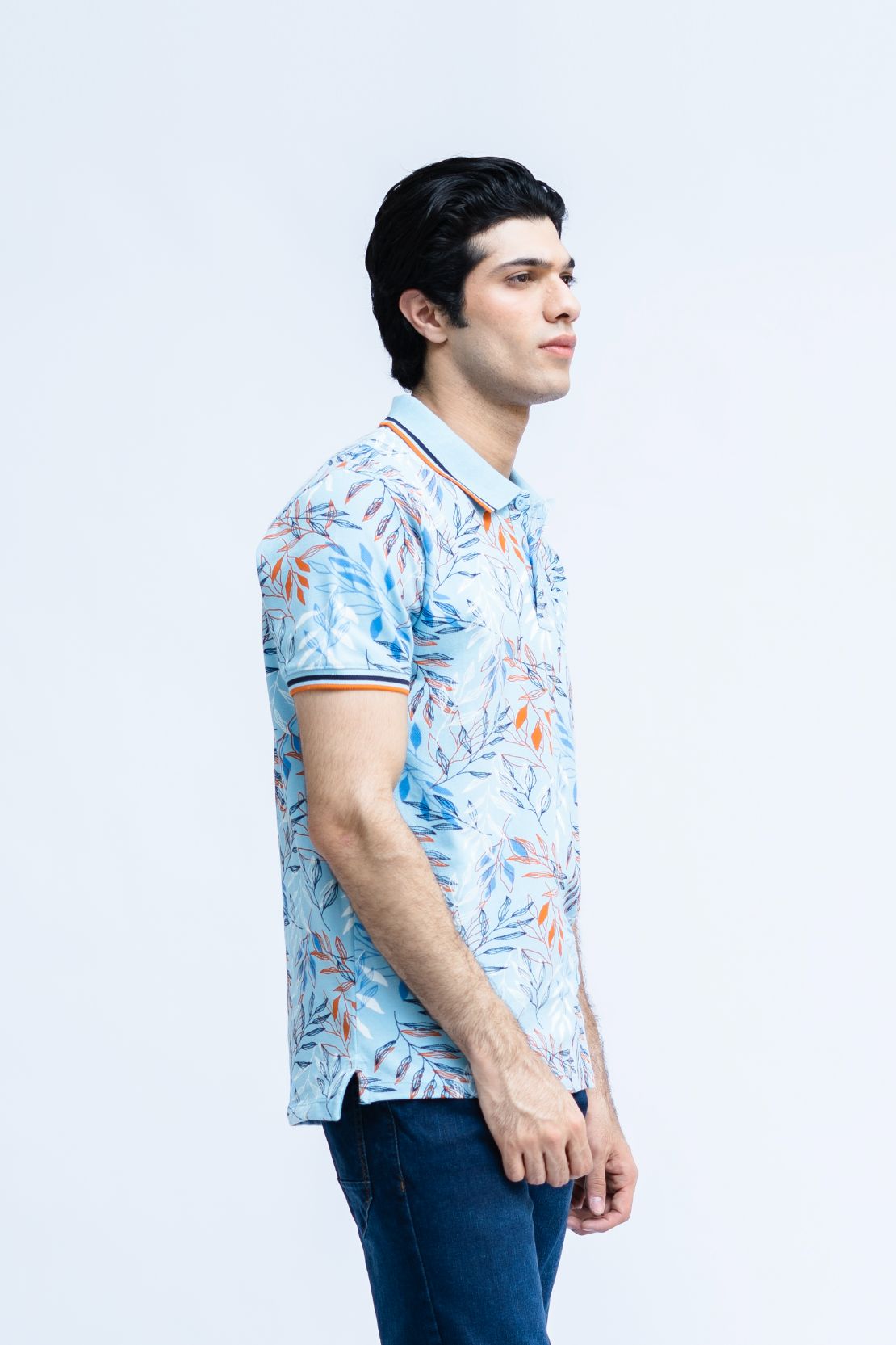 Floral Print Polo