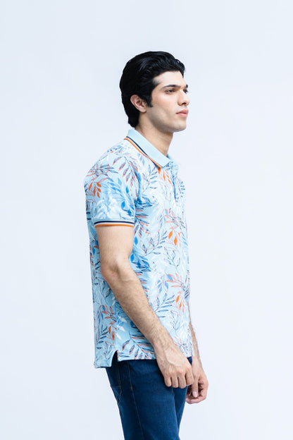 Floral Print Polo