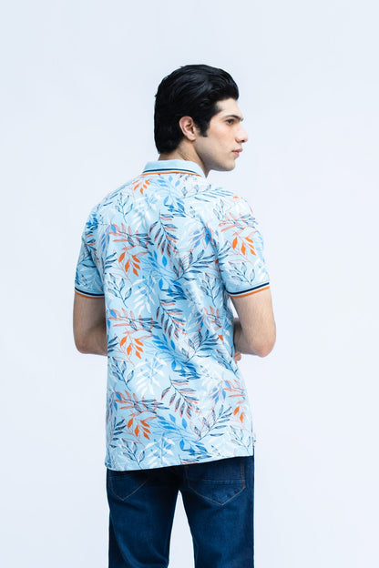 Floral Print Polo