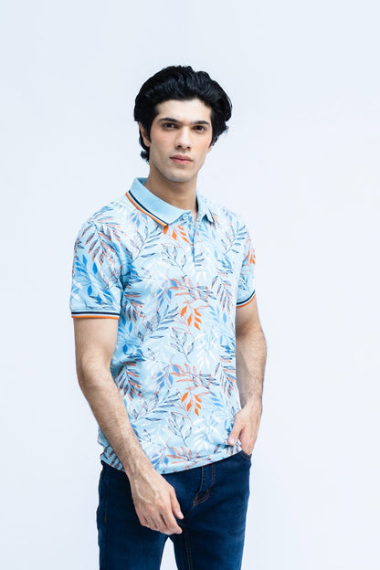 Floral Print Polo
