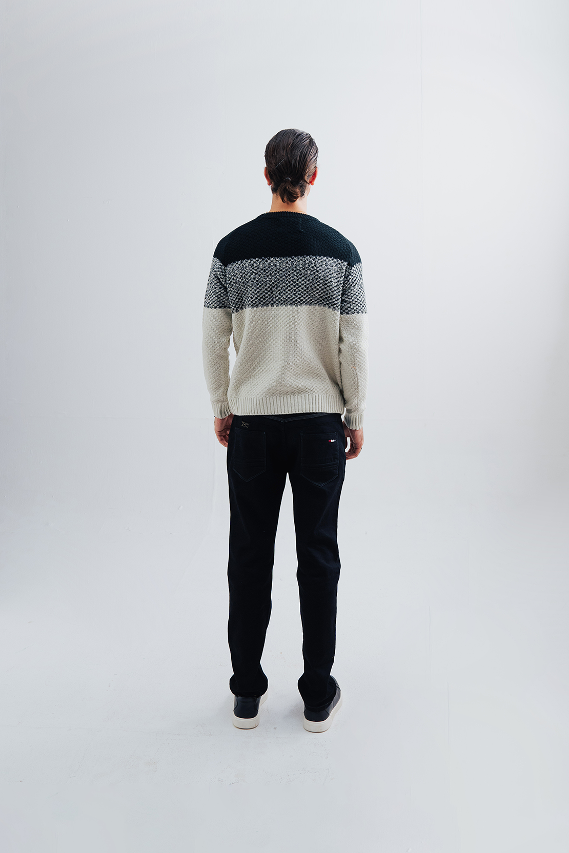 KNITTED STRIPED SWEATER