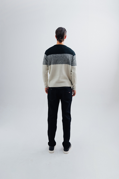 KNITTED STRIPED SWEATER