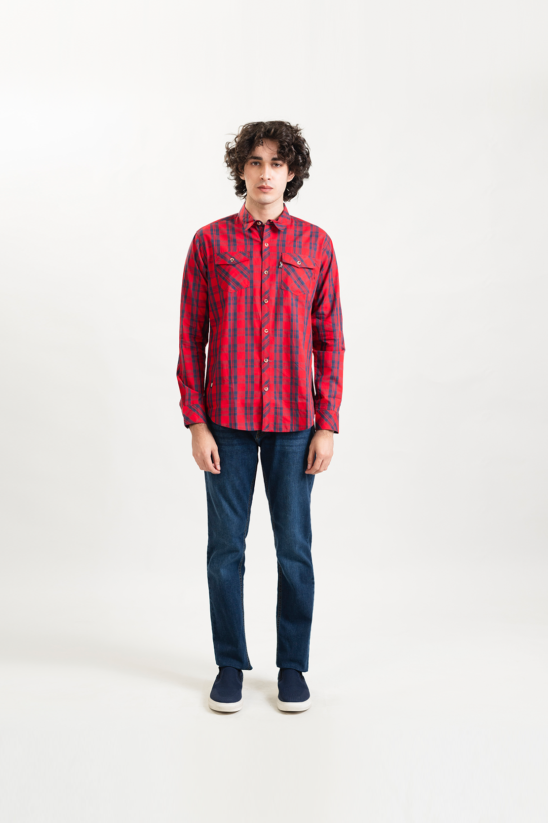 Double Pocket Checked Shirt