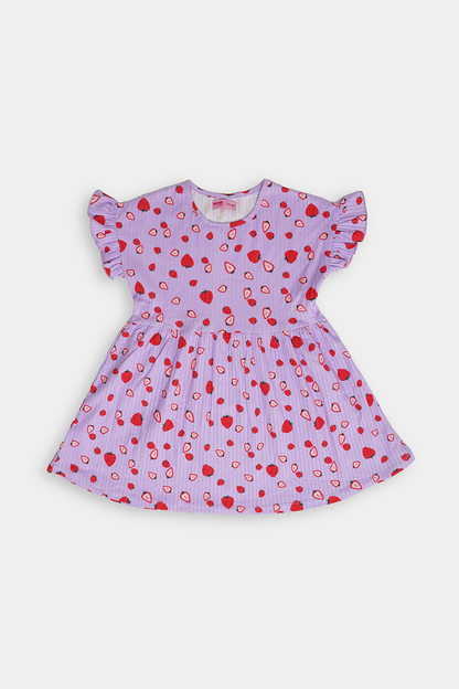 Strawberry Printed tiered Top