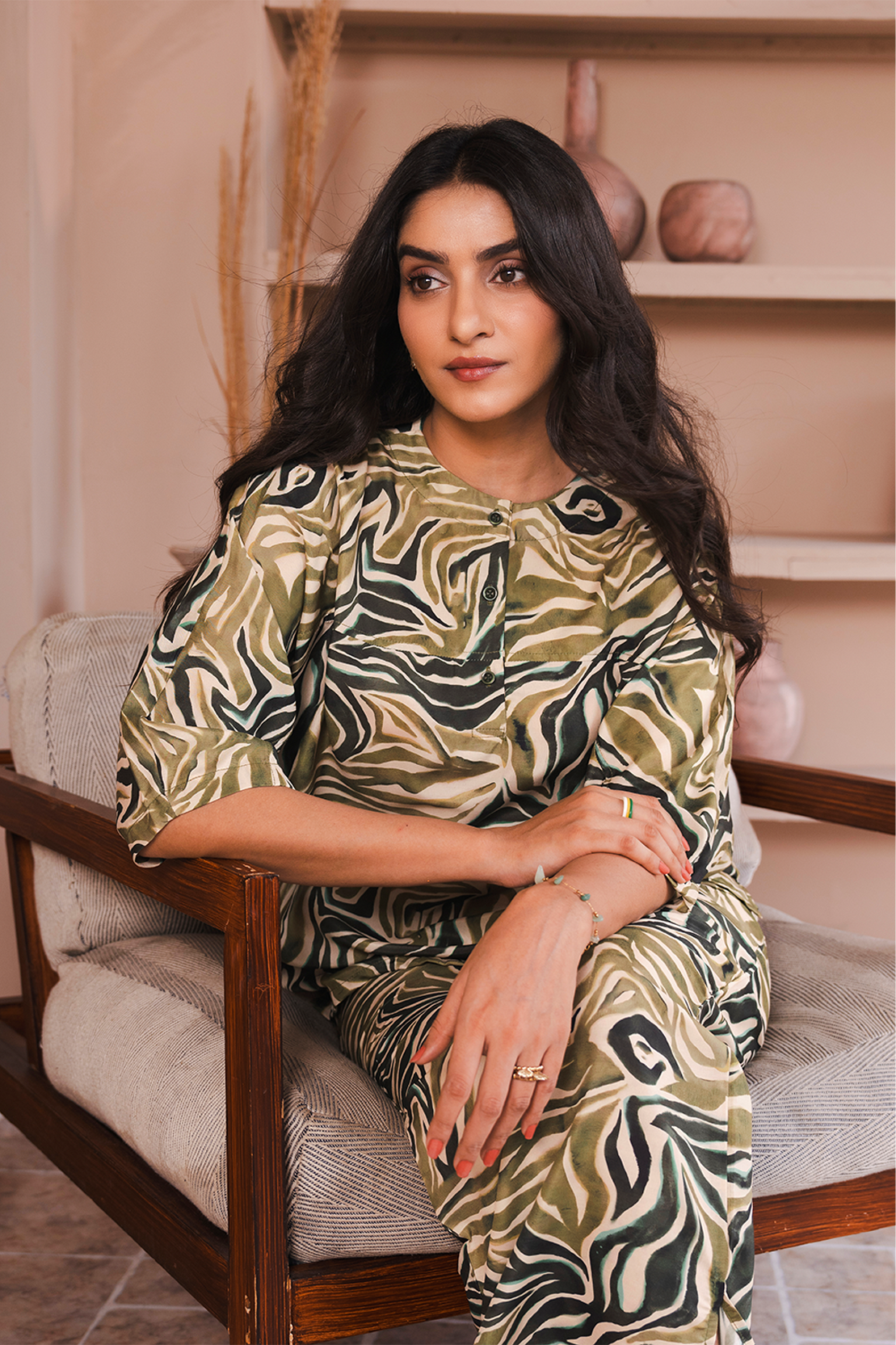 Printed Co-ord Set Shirt