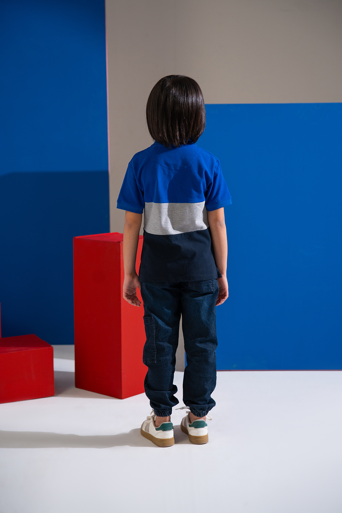 Contrast Paneled Polo