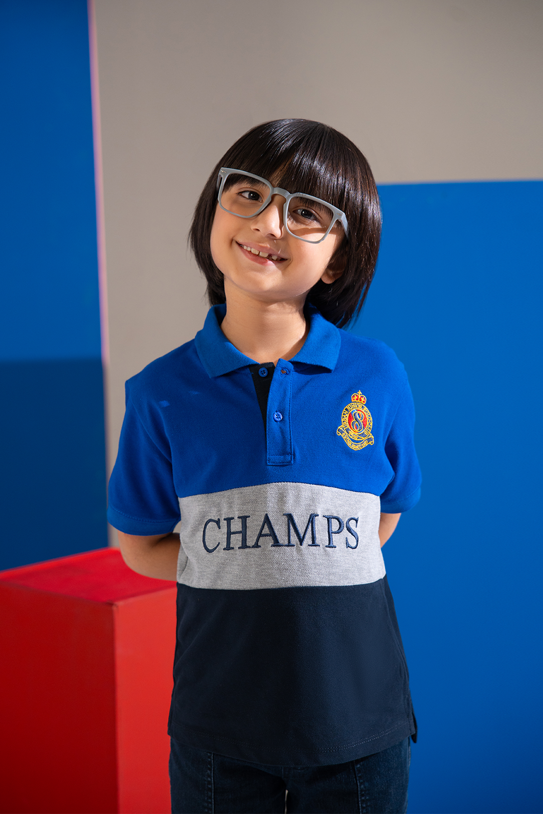Contrast Paneled Polo