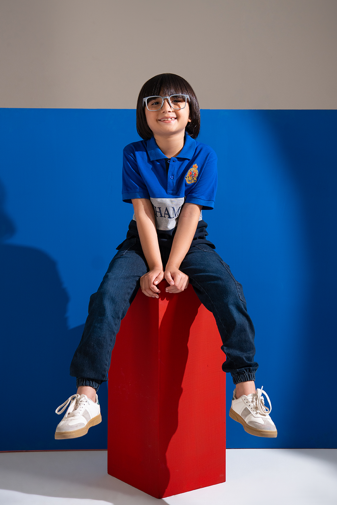 Contrast Paneled Polo