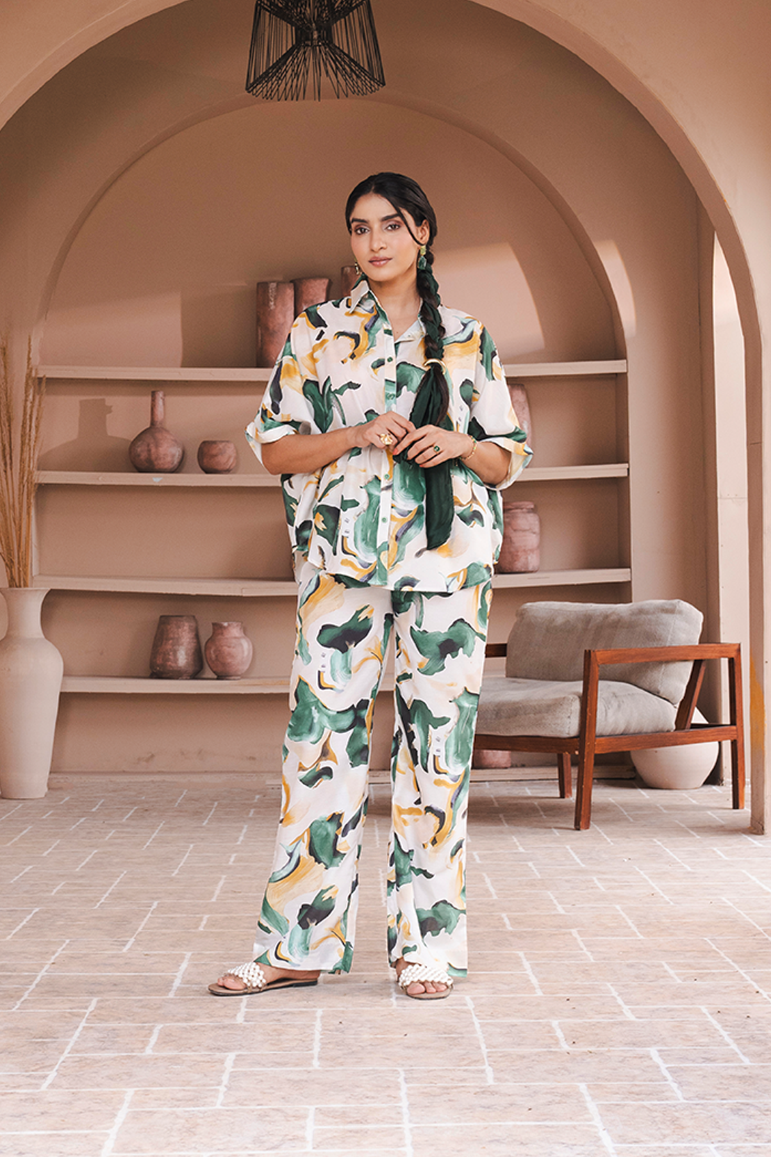 Printed Co-ord Set Shirt