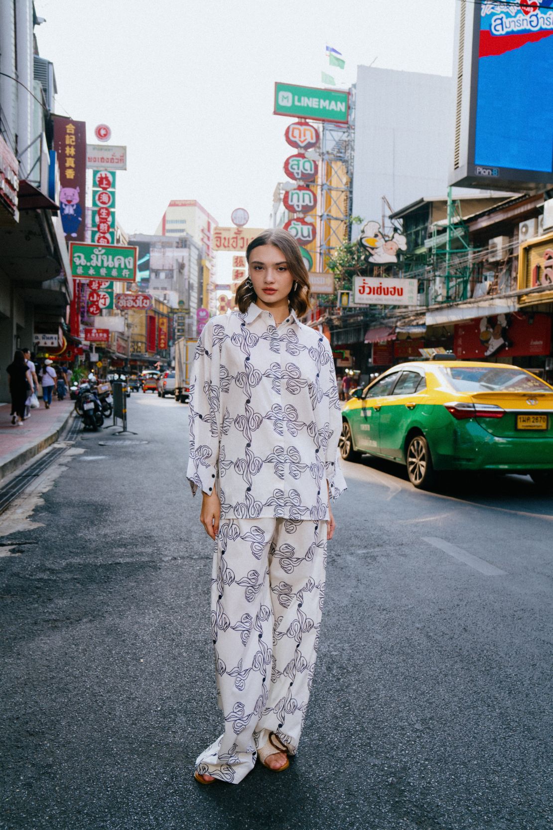 PRINTED COORD SET TROUSER