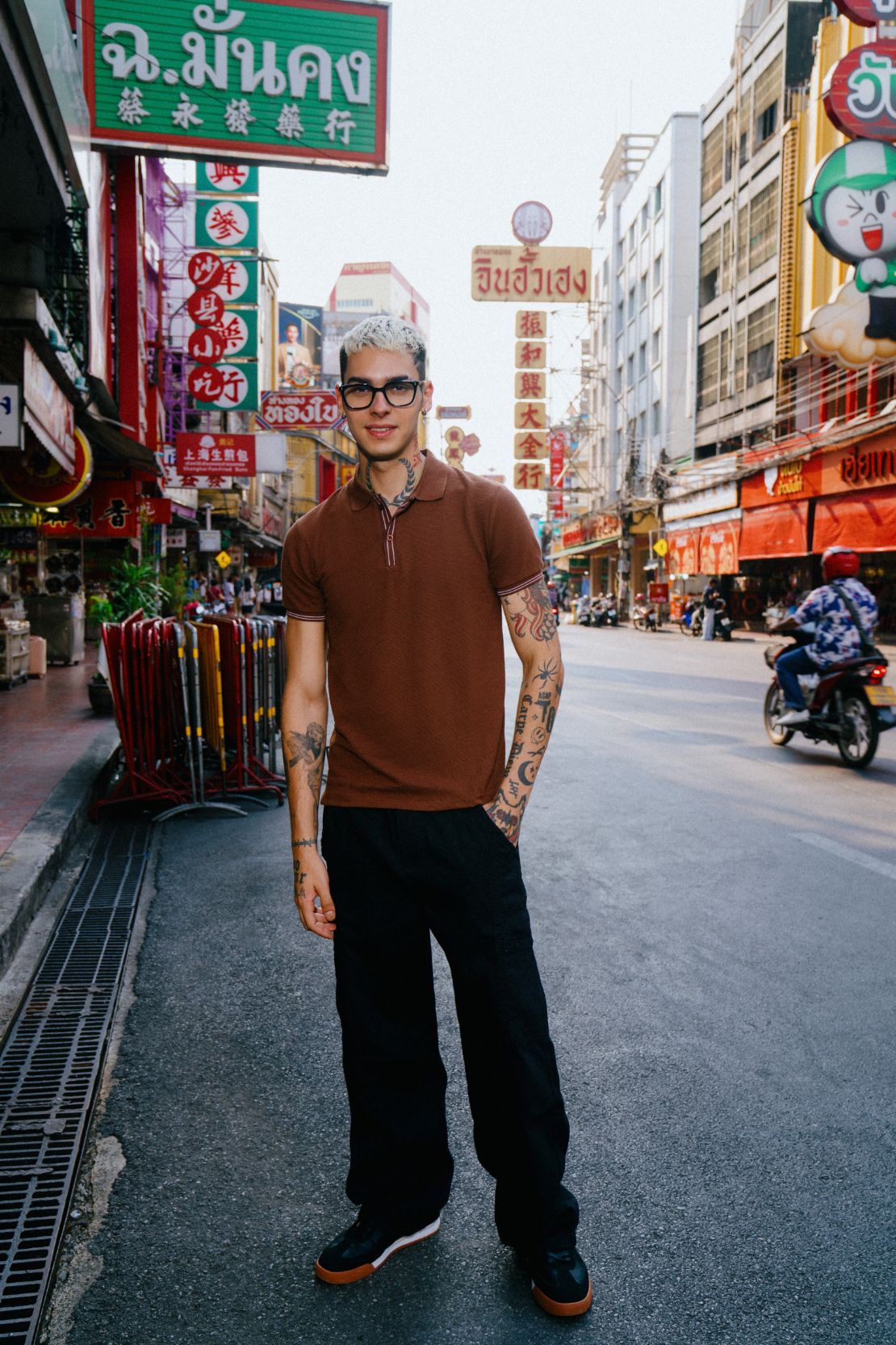 Textured polo shirt