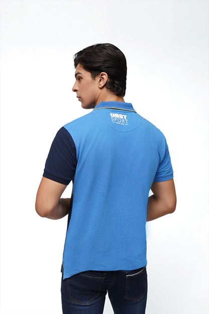 Men Contrast Panel Polo