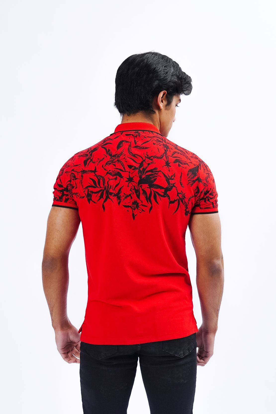 Floral Print Polo Shirt
