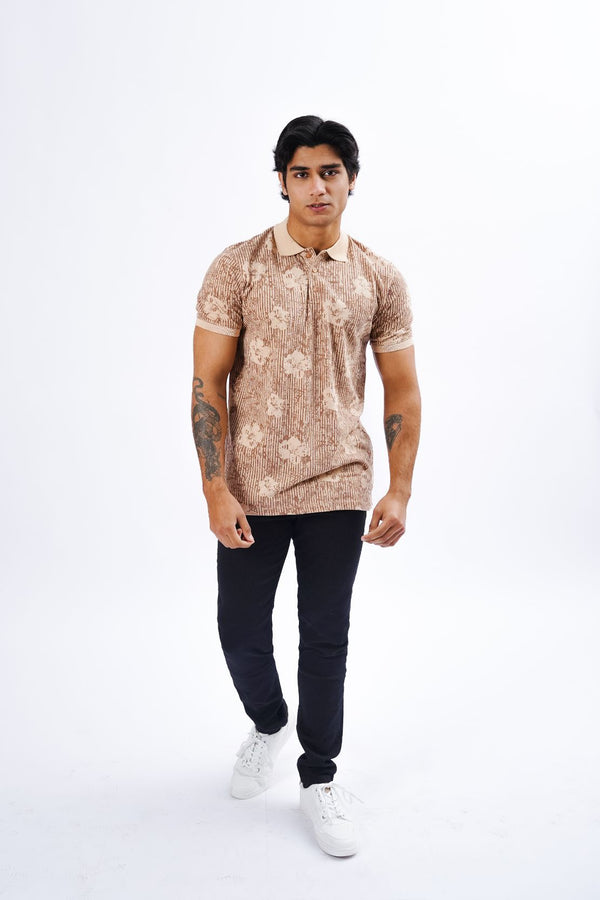Floral Printed Polo