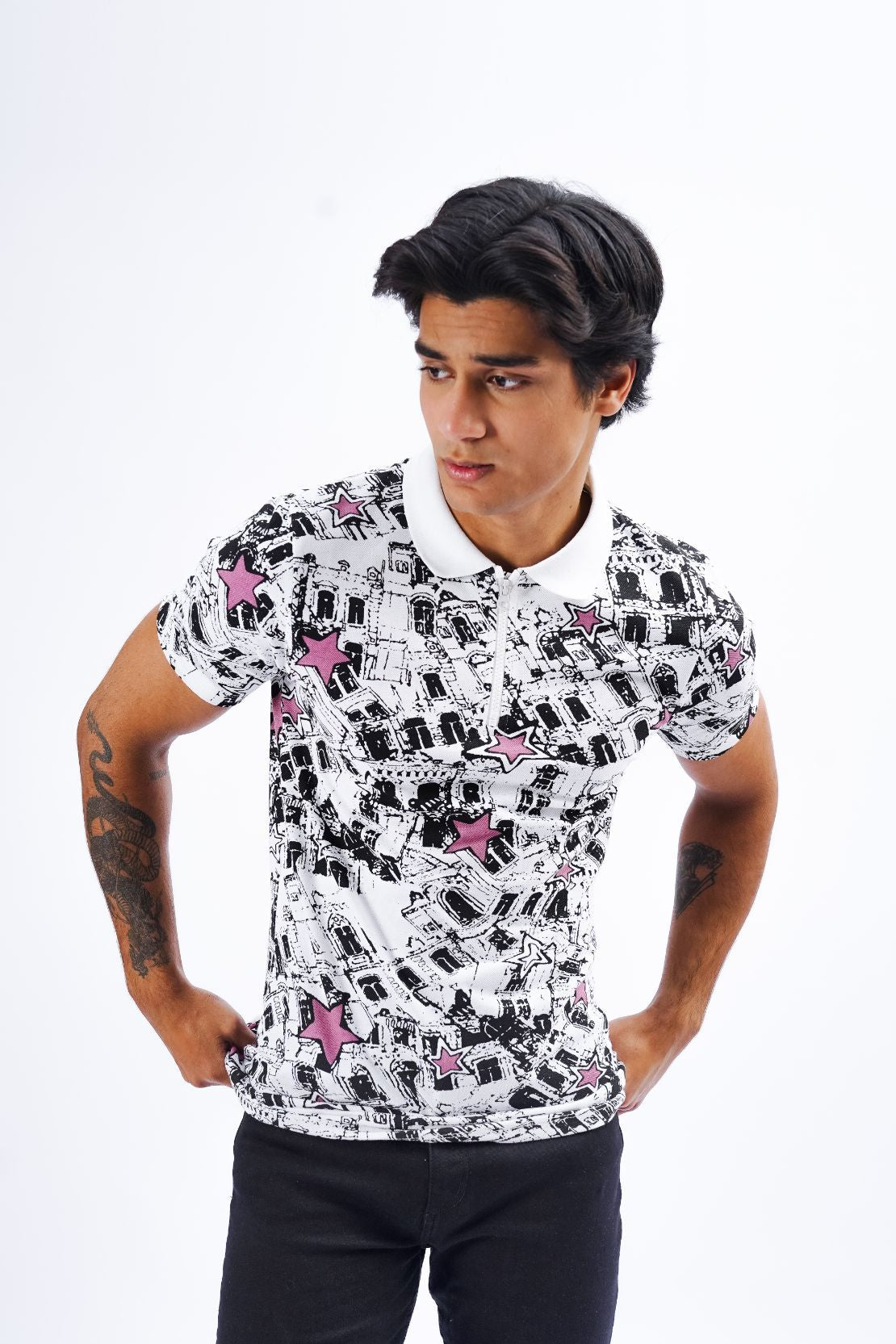 Abstract Printed Polo