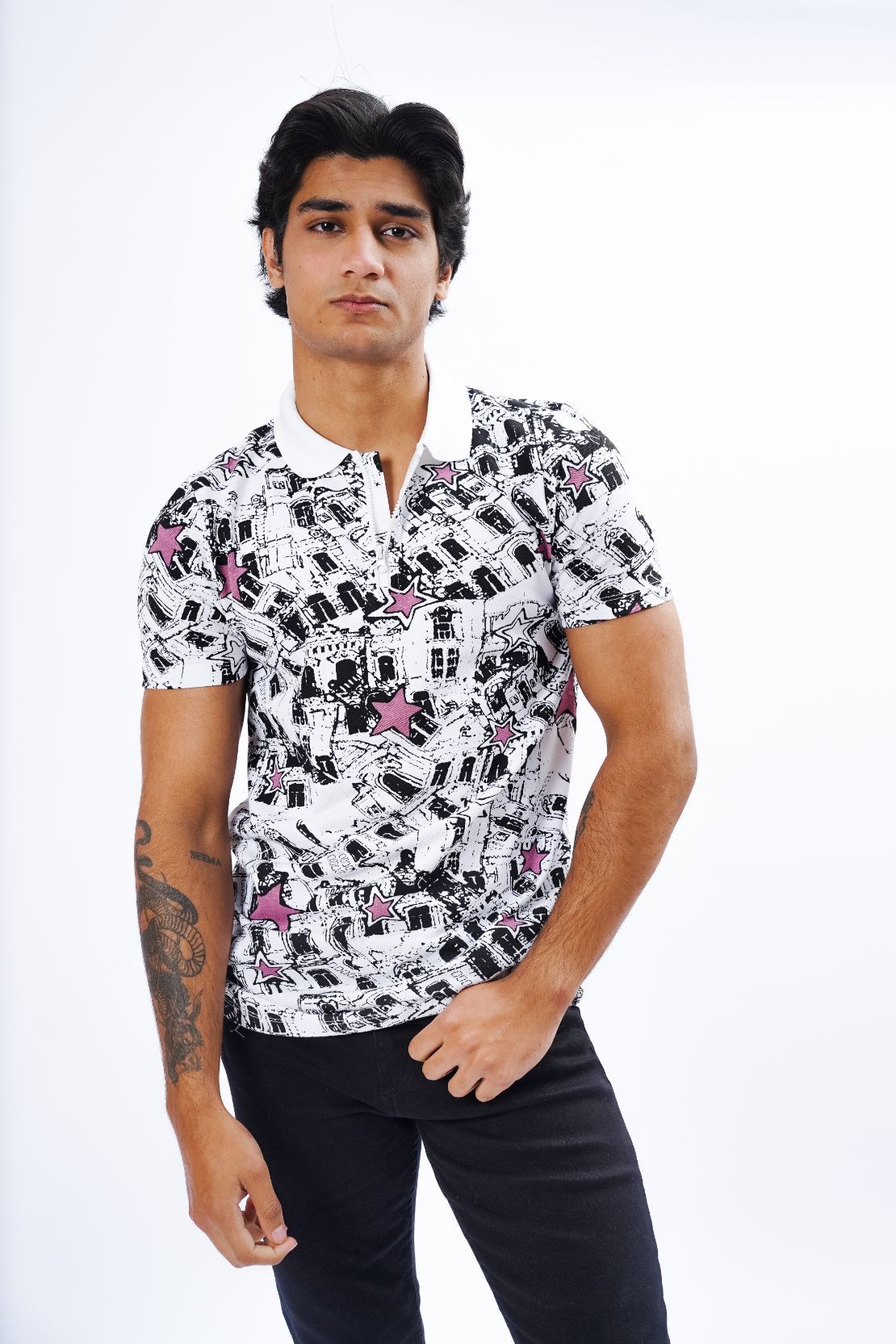 Abstract Printed Polo