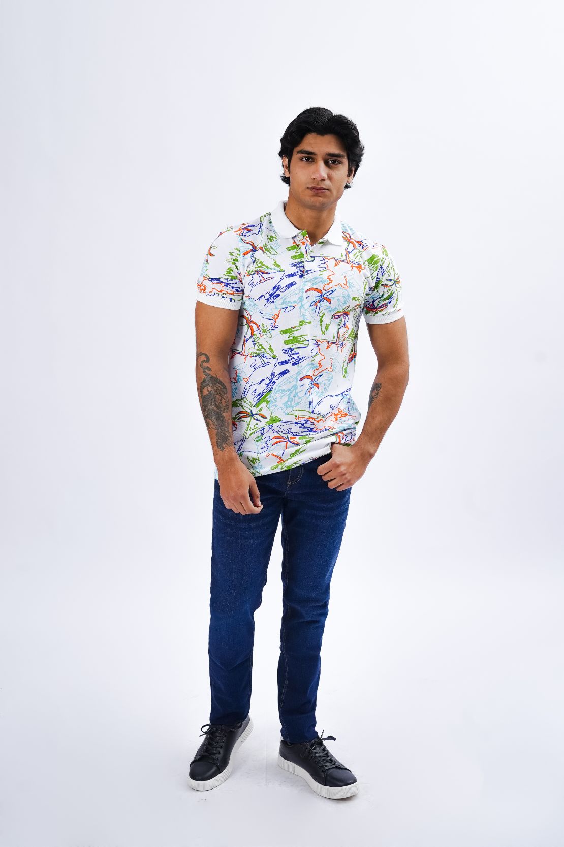 Abstract Printed Polo