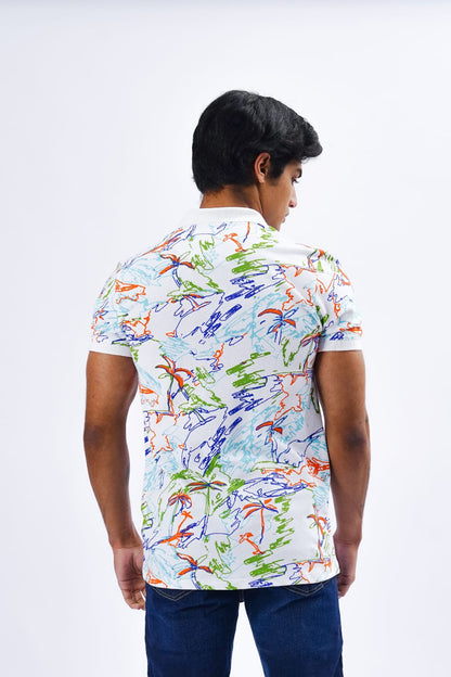 Abstract Printed Polo