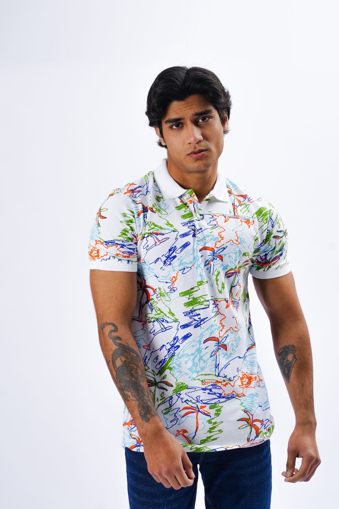 Abstract Printed Polo