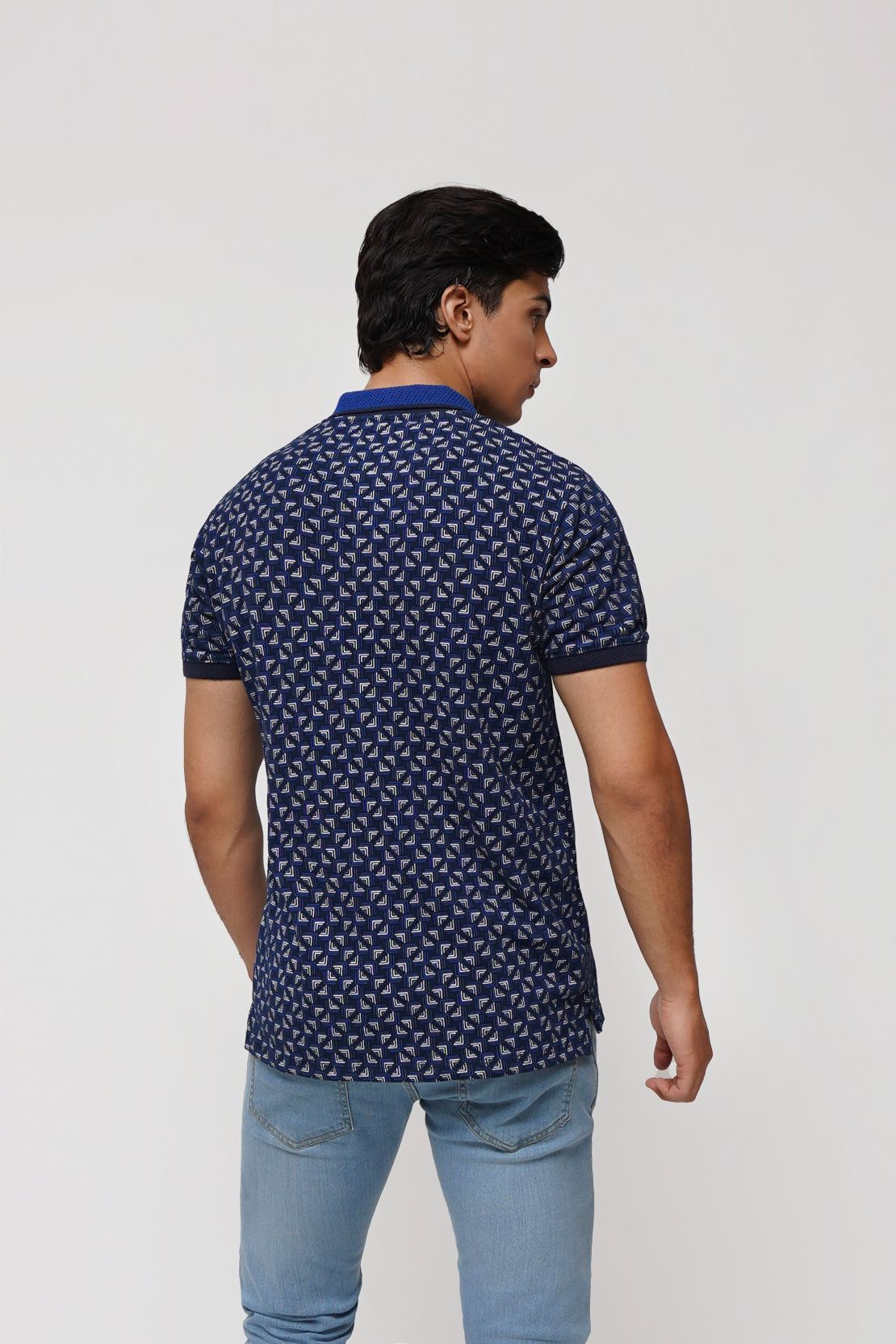Men Contrast Polo