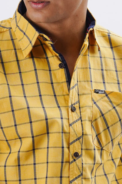 Check Pattern Causal Shirt